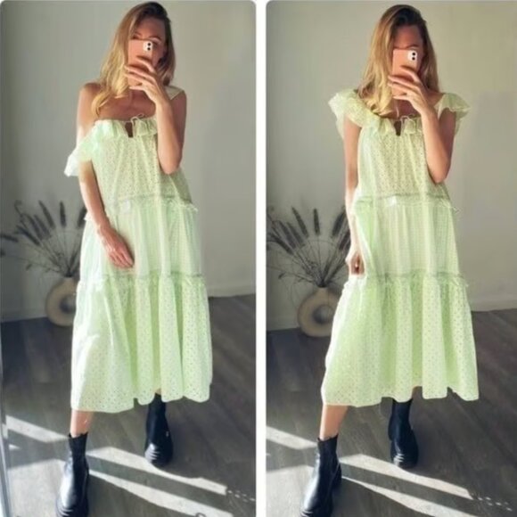 Zara Embroidered Lace Midi Dress Size S NEW WITH TAG! - Picture 3 of 7